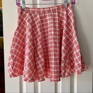 NWT Francescas Red Gingham Skirt